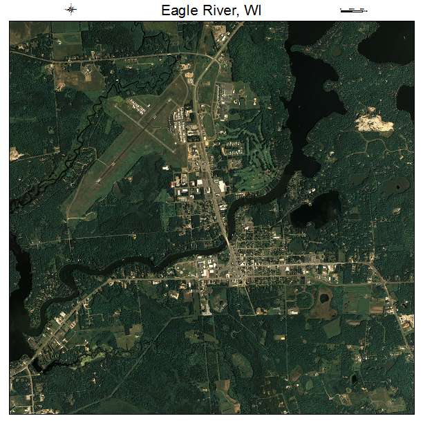 Eagle River, WI air photo map