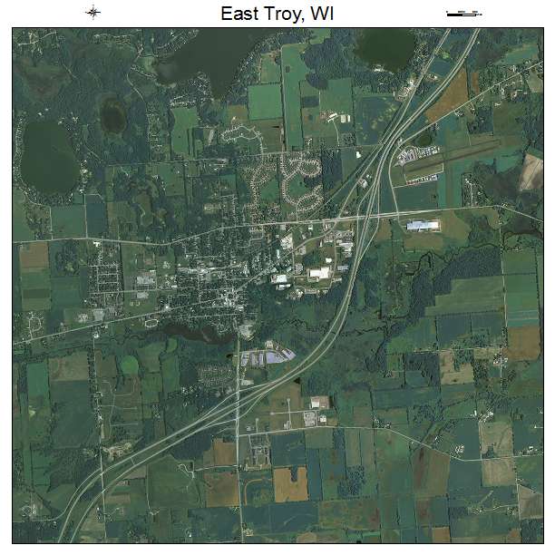 East Troy, WI air photo map