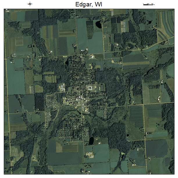Edgar, WI air photo map