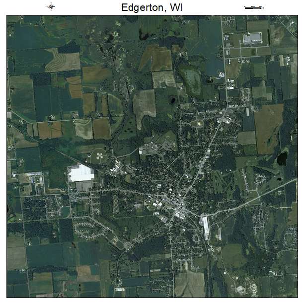 Edgerton, WI air photo map