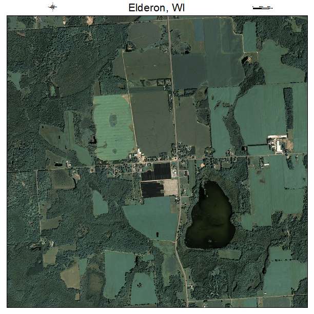 Elderon, WI air photo map