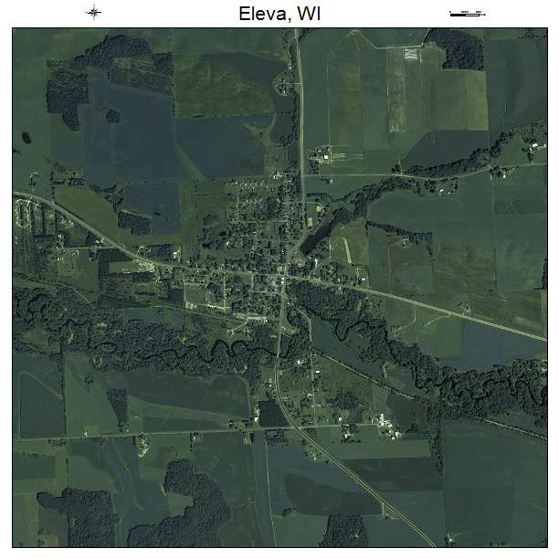 Eleva, WI air photo map