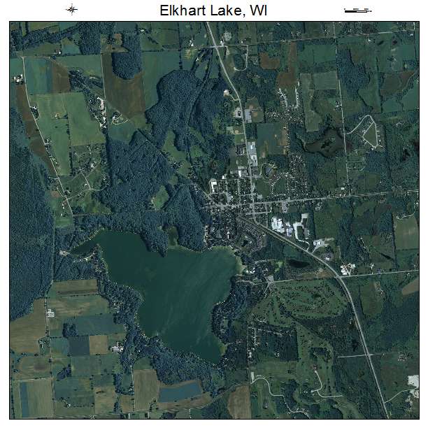 Elkhart Lake, WI air photo map