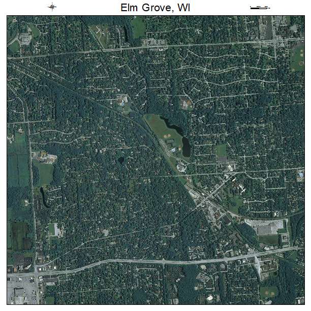 Elm Grove, WI air photo map