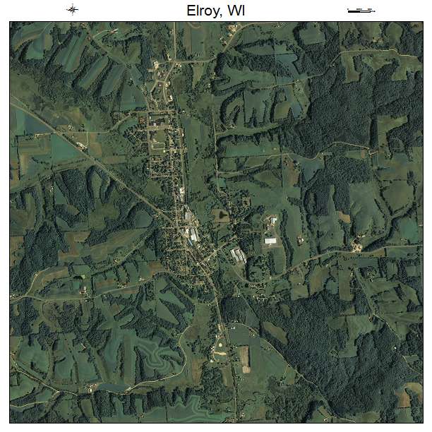 Elroy, WI air photo map