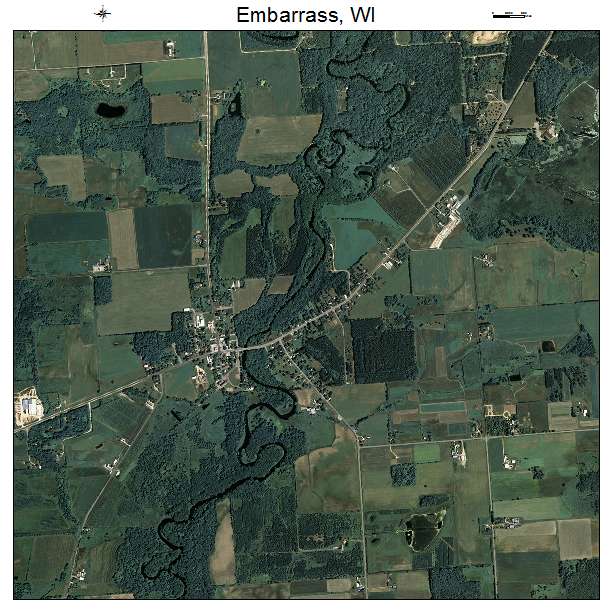 Embarrass, WI air photo map