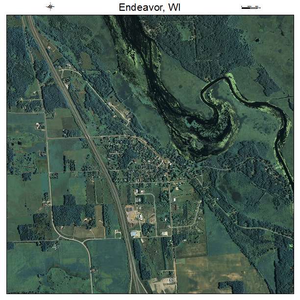 Endeavor, WI air photo map