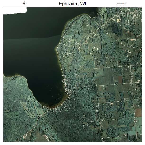 Ephraim, WI air photo map