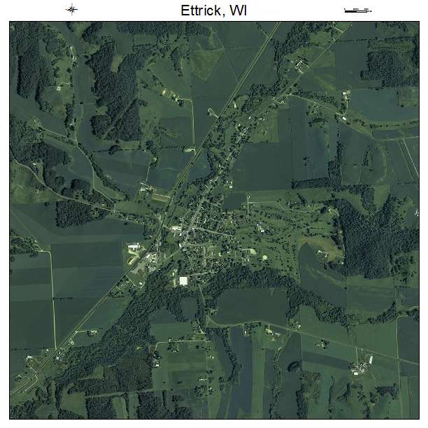 Ettrick, WI air photo map