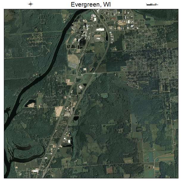 Evergreen, WI air photo map