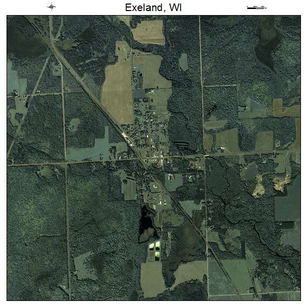 Exeland, WI air photo map