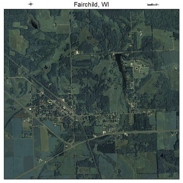 Fairchild, WI air photo map