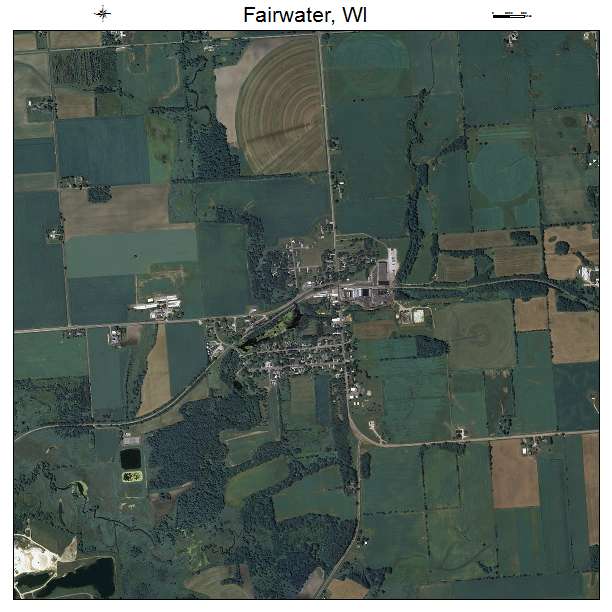 Fairwater, WI air photo map