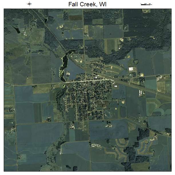 Fall Creek, WI air photo map