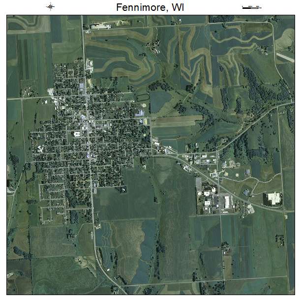 Fennimore, WI air photo map
