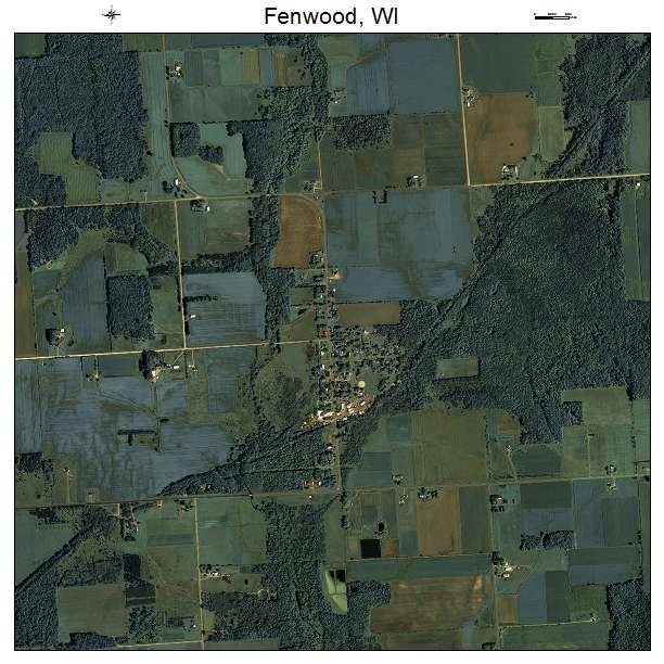 Fenwood, WI air photo map