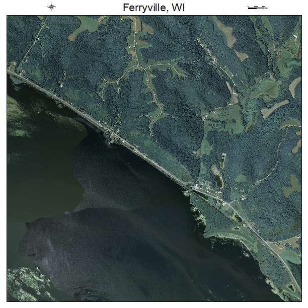 Ferryville, WI air photo map
