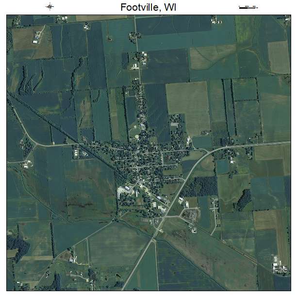 Footville, WI air photo map