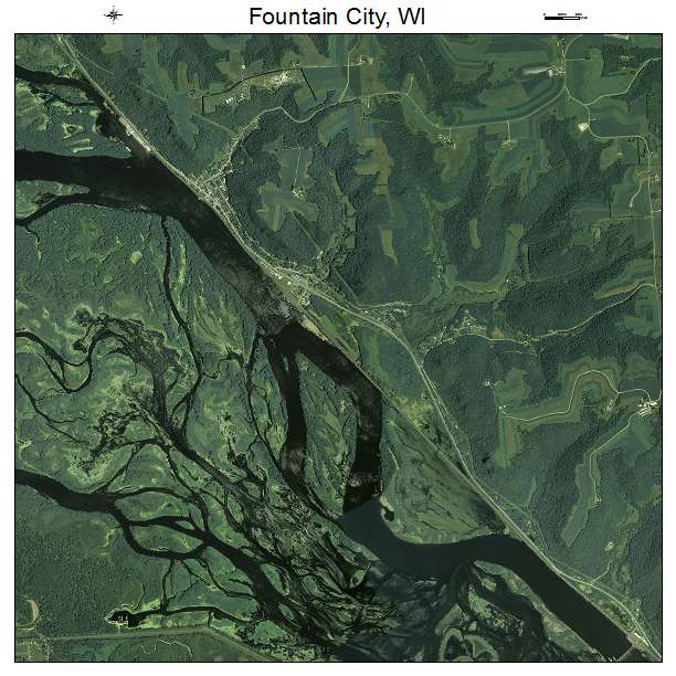 Fountain City, WI air photo map