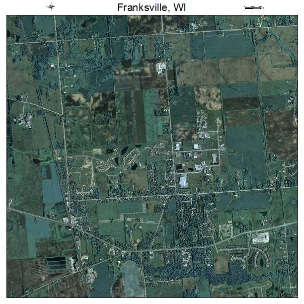 Franksville, WI air photo map