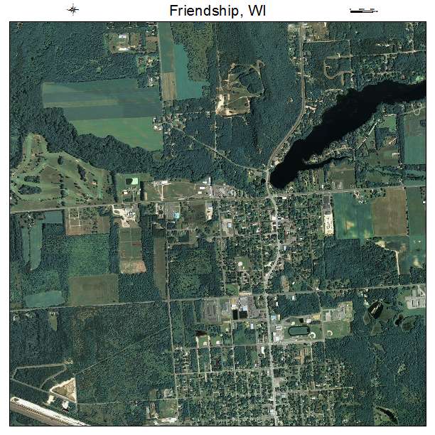 Friendship, WI air photo map