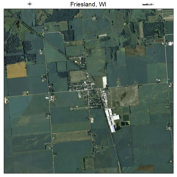 Friesland, WI air photo map