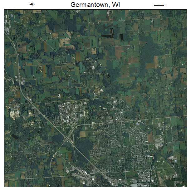 Germantown, WI air photo map