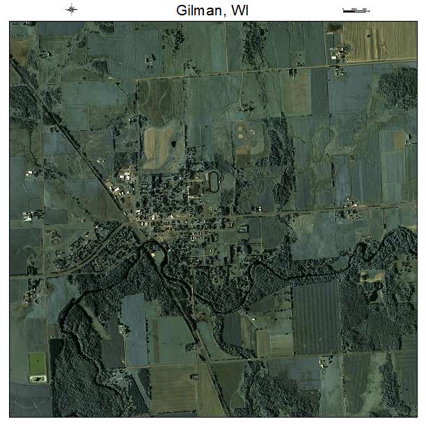 Gilman, WI air photo map