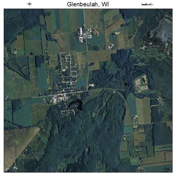 Glenbeulah, WI air photo map