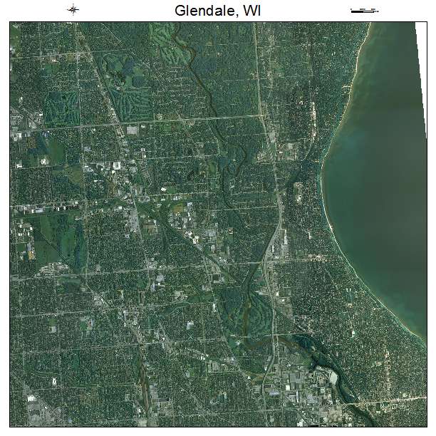 Glendale, WI air photo map