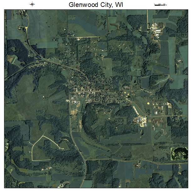 Glenwood City, WI air photo map