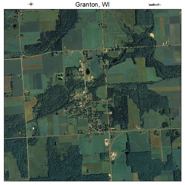 Granton, WI air photo map