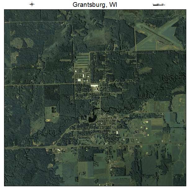 Grantsburg, WI air photo map