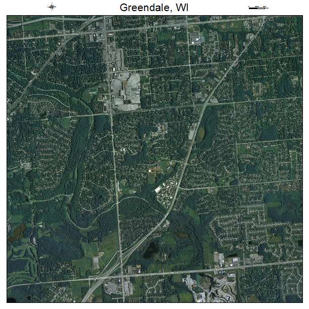 Greendale, WI air photo map