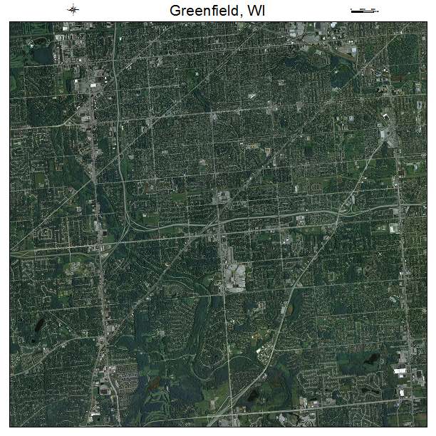 Greenfield, WI air photo map