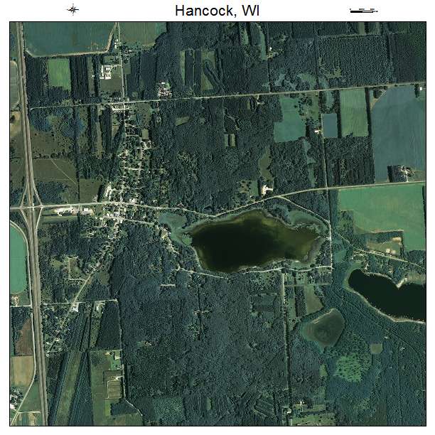 Hancock, WI air photo map