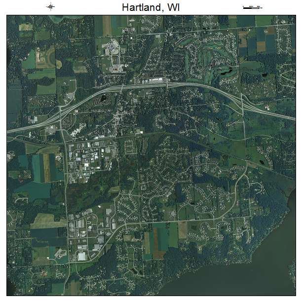 Hartland, WI air photo map