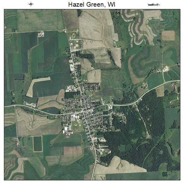 Hazel Green, WI air photo map