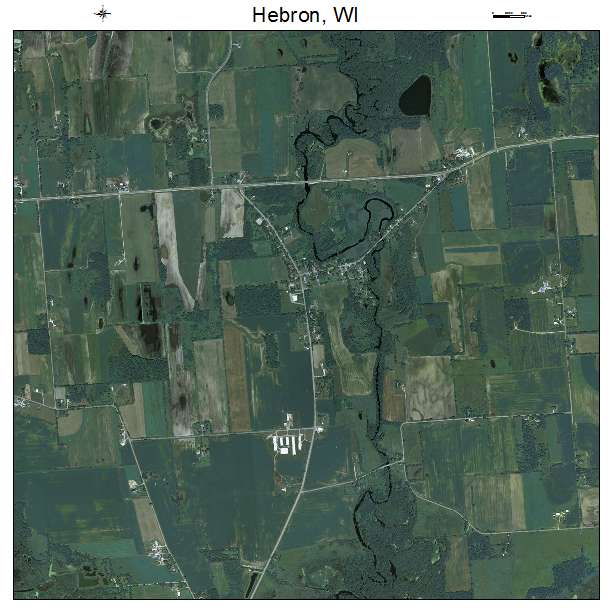 Hebron, WI air photo map