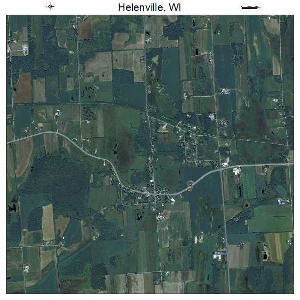 Helenville, WI air photo map