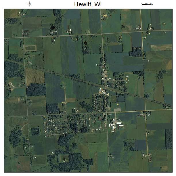 Hewitt, WI air photo map