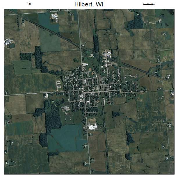 Hilbert, WI air photo map