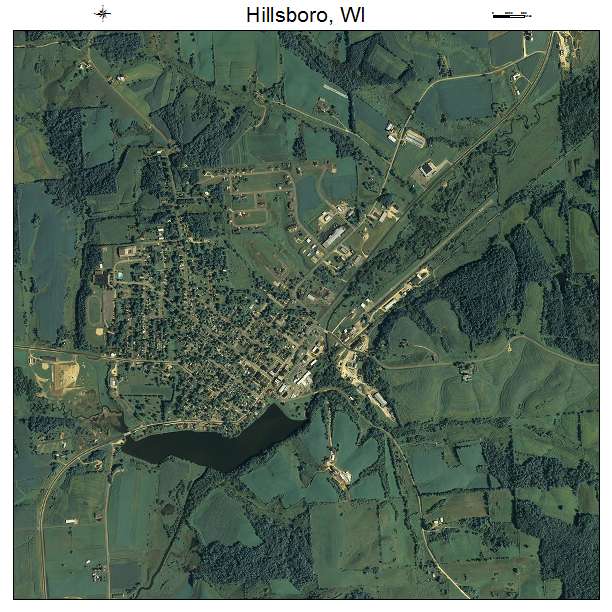 Hillsboro, WI air photo map