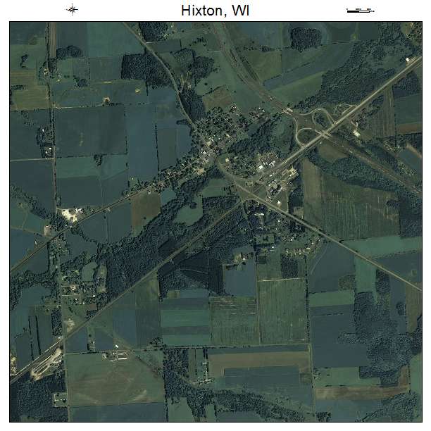 Hixton, WI air photo map