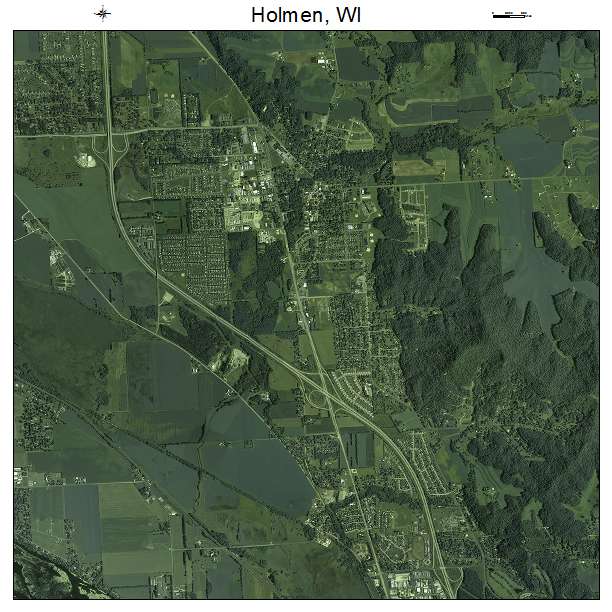 Holmen, WI air photo map
