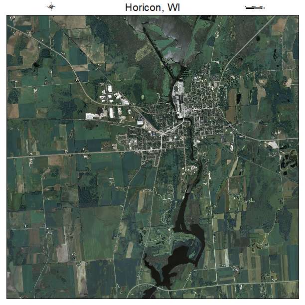 Horicon, WI air photo map