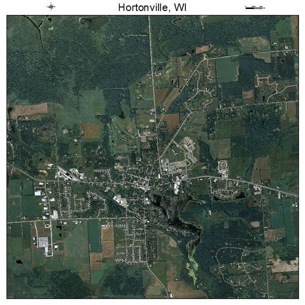Hortonville, WI air photo map