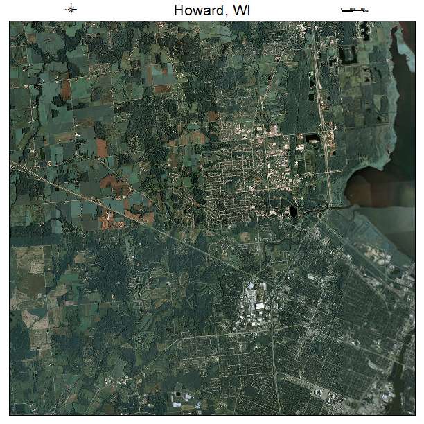 Howard, WI air photo map