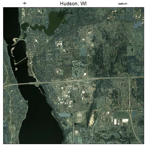 Hudson, WI air photo map
