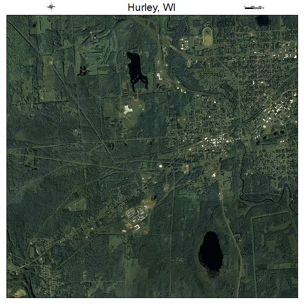 Hurley, WI air photo map